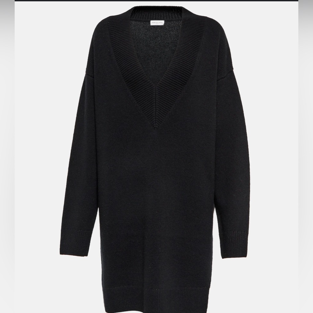 Dries Van Noten Black tunic sweater dress 100% merino wool small - Picture 2 of 15